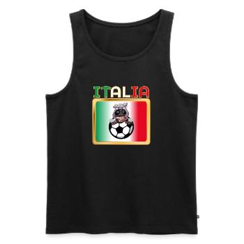 Italien Pferde Fußball - Männer Premium Bio Tank Top - Schwarz - Vorne - Michal (187cm)