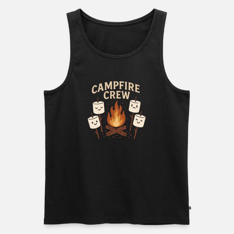 Campfire Crew - Marshmallow Campfire Group - Men's Premium Organic Tank Top - black