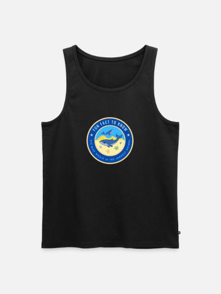 The blue whale is the largest animal - Men's Premium Organic Tank Top - black