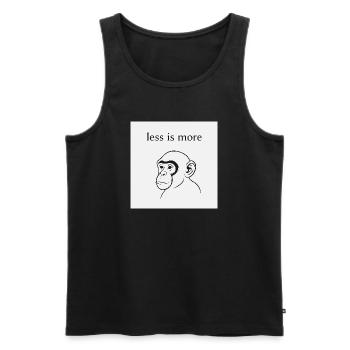 Motivation de singe minimaliste - Débardeur bio Premium Homme - noir - Devant - AI Model Male 178 light (178cm)