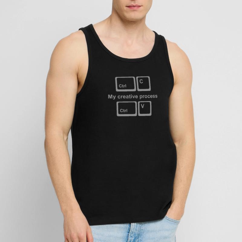 Copy Paste Shirt – Funny Coder & Designer Tee Männer Premium Bio Tank Top