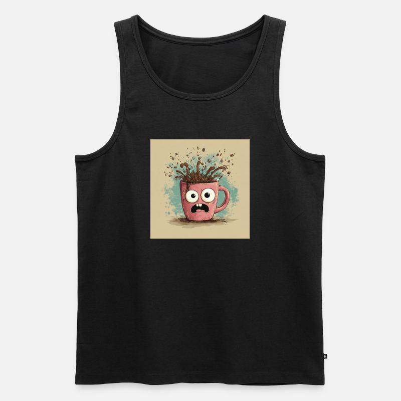 Caffeinated Chaos - Männer Premium Bio Tank Top - Schwarz