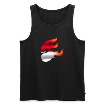 Indonesian Flag - Indonesia - Ninja - Men's Premium Organic Tank Top - black - Front - Michal (187cm)