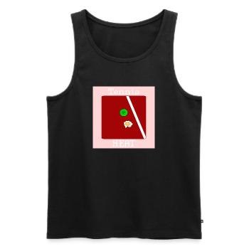 TENNIS SOMMER HITZE EIER - Männer Premium Bio Tank Top - Schwarz - Vorne - AI Model Male 178 light (178cm)