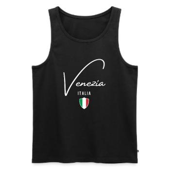 J’adore Venice, Venise souvenir - Débardeur bio Premium Homme - noir - Devant - Michal (187cm)