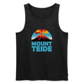 Teide Radfahren Vulkan Kunst - Männer Premium Bio Tank Top - Schwarz - Vorne - AI Model Male 178 light (178cm)