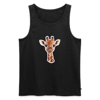 Giraffe - Männer Premium Bio Tank Top - Schwarz - Vorne - Michal (187cm)