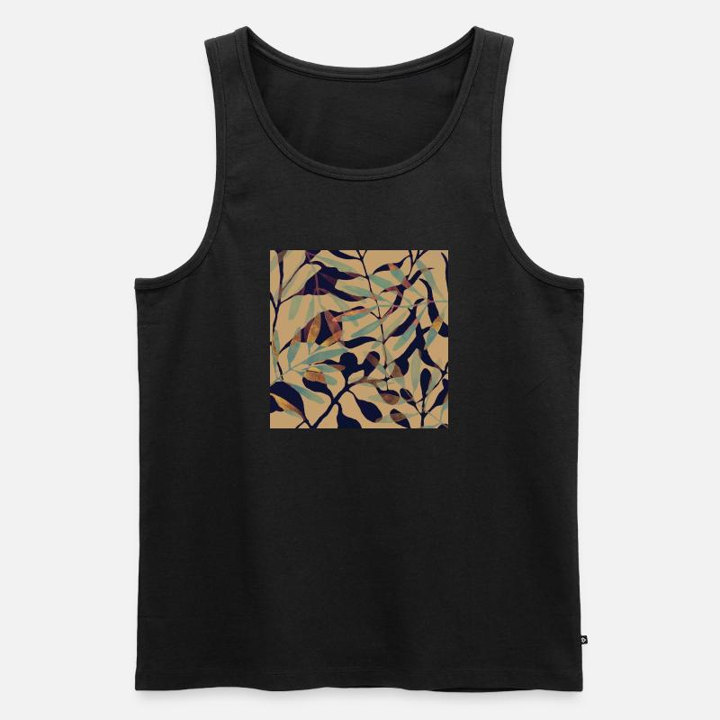 Roasted leaves - Men's Premium Organic Tank Top - black