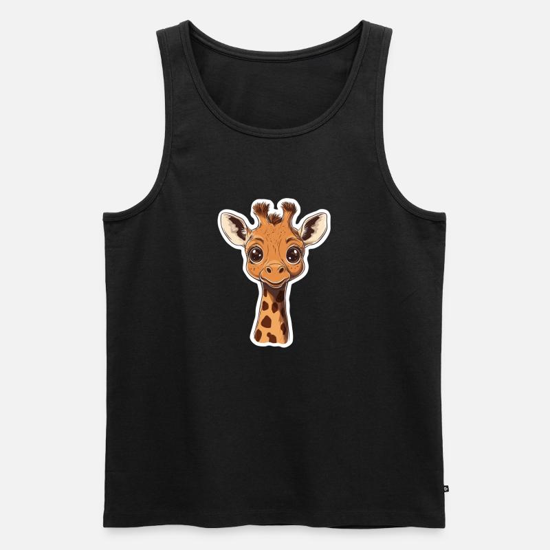 Giraffe - Männer Premium Bio Tank Top - Schwarz