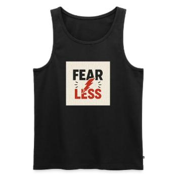 Motivierendes Power-Shock-Design - Männer Premium Bio Tank Top - Schwarz - Vorne - AI Model Male 178 light (178cm)