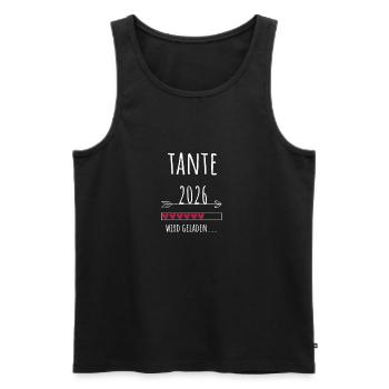 werdende Tante 2026 Geschenk Babyankündigung - Männer Premium Bio Tank Top - Schwarz - Vorne - Michal (187cm)