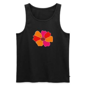 Flower - Männer Premium Bio Tank Top - Schwarz - Vorne - Michal (187cm)