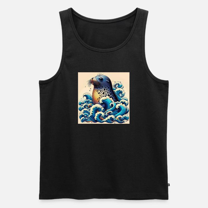 Siegel - Männer Premium Bio Tank Top - Schwarz