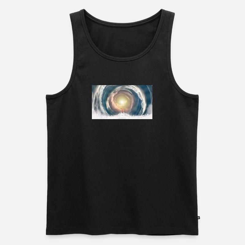Himmlischer Lichtstrahl - Männer Premium Bio Tank Top - Schwarz