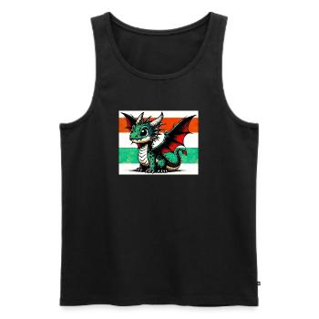 dragon - Men's Premium Organic Tank Top - black - Front - Michal (187cm)
