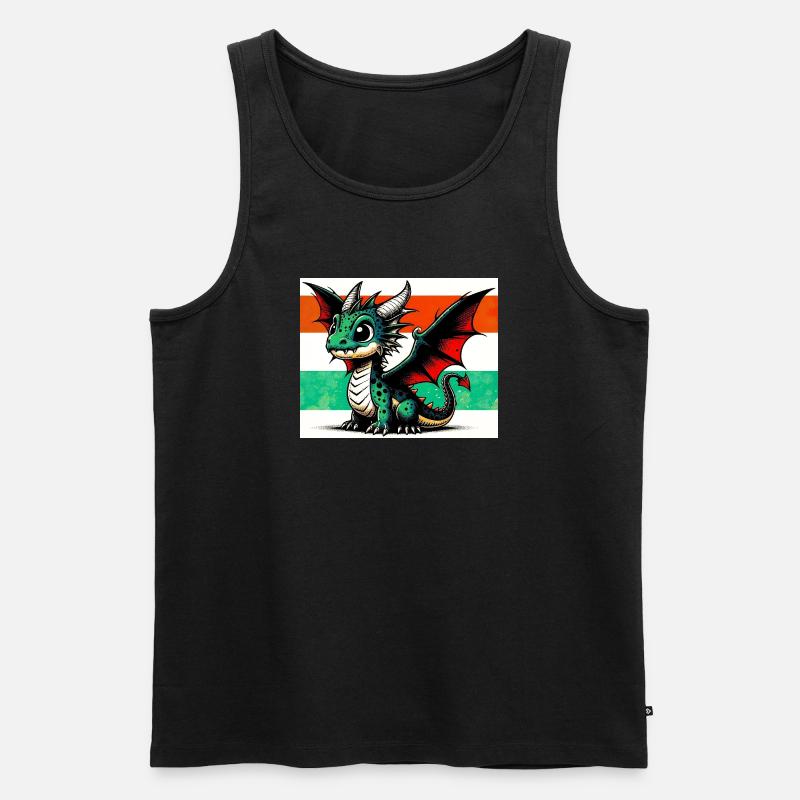 Drache - Männer Premium Bio Tank Top - Schwarz