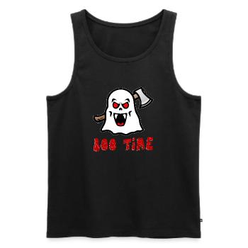 Boo Time Fantôme - Débardeur bio Premium Homme - noir - Devant - AI Model Male 178 light (178cm)