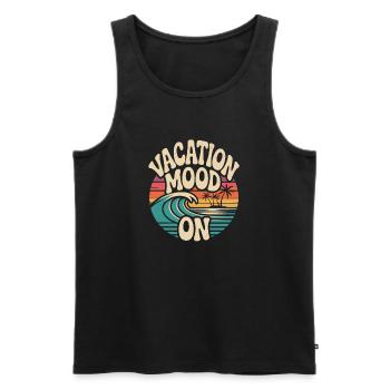 Vacation Mood On Sommer Festival Reise Club Urlaub - Männer Premium Bio Tank Top - Schwarz - Vorne - Michal (187cm)