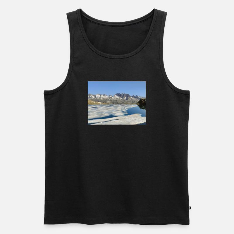 Der Bramant-See im Juni - Männer Premium Bio Tank Top - Schwarz
