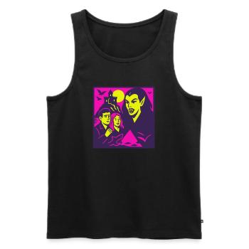 Grusel Nostalgie - Männer Premium Bio Tank Top - Schwarz - Vorne - AI Model Male 178 light (178cm)