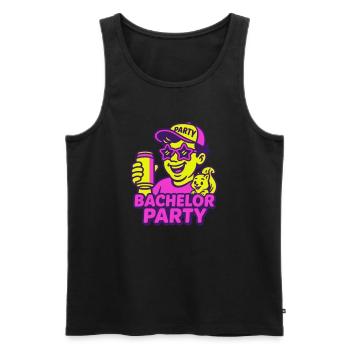Bachelor Party - Männer Premium Bio Tank Top - Schwarz - Vorne - AI Model Male 178 light (178cm)