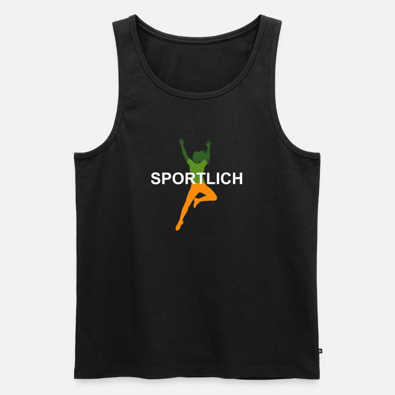 Conception de saut athlétique vive - Débardeur bio Premium Homme - noir