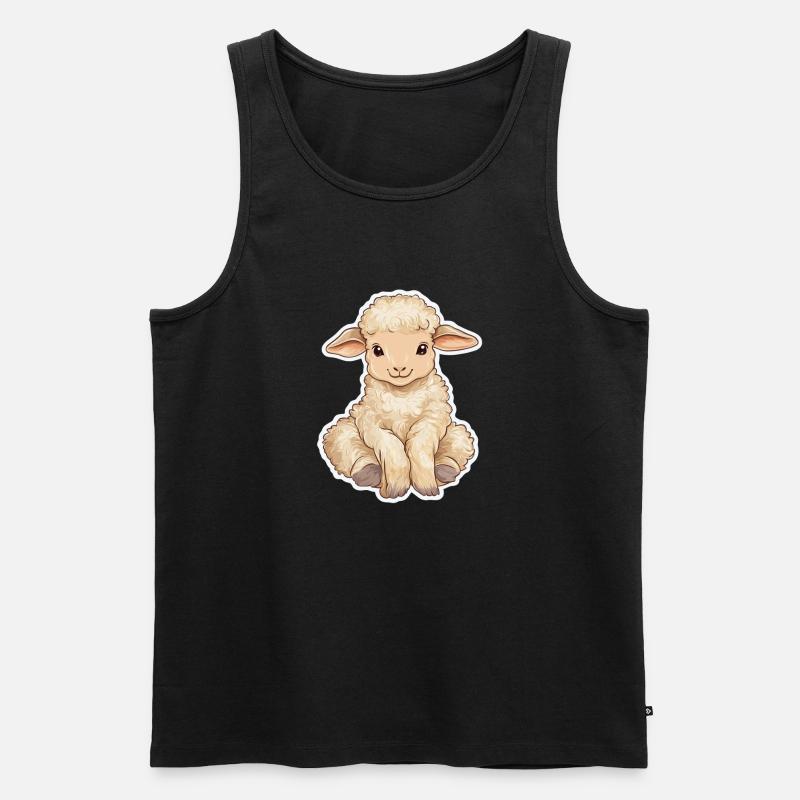 Schaf - Männer Premium Bio Tank Top - Schwarz