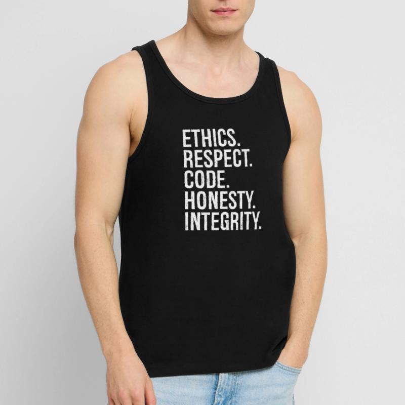 ethics respect code honesty integrity Men's Premium Organic Tank Top