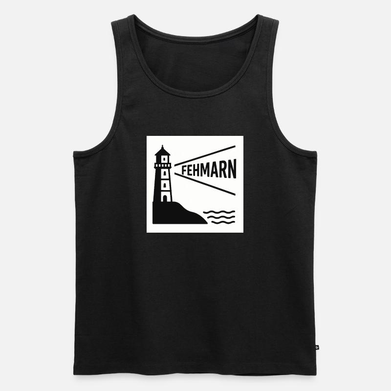 Fehmarn - Männer Premium Bio Tank Top - Schwarz