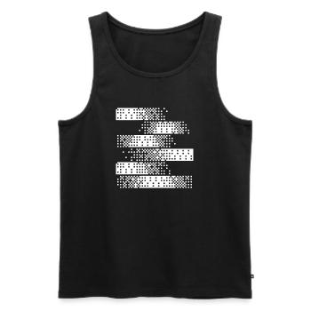 Motif de pixels numériques abstraits - Débardeur bio Premium Homme - noir - Devant - AI Model Male 178 light (178cm)