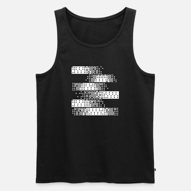 Abstract Digital Pixel Pattern - Men's Premium Organic Tank Top - black