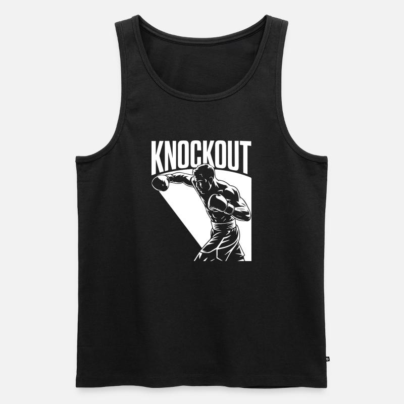 Knockout - Männer Premium Bio Tank Top - Schwarz