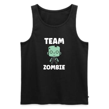 Energetic Zombie Minimalist Illustration - Men's Premium Organic Tank Top - black - Front - AI Model Male 178 light (178cm)