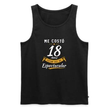 Ich habe 18 Jahre gebraucht, um so spektakulär zu sein - Männer Premium Bio Tank Top - Schwarz - Vorne - Michal (187cm)