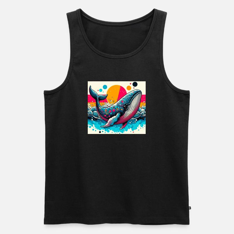 Wal - Männer Premium Bio Tank Top - Schwarz