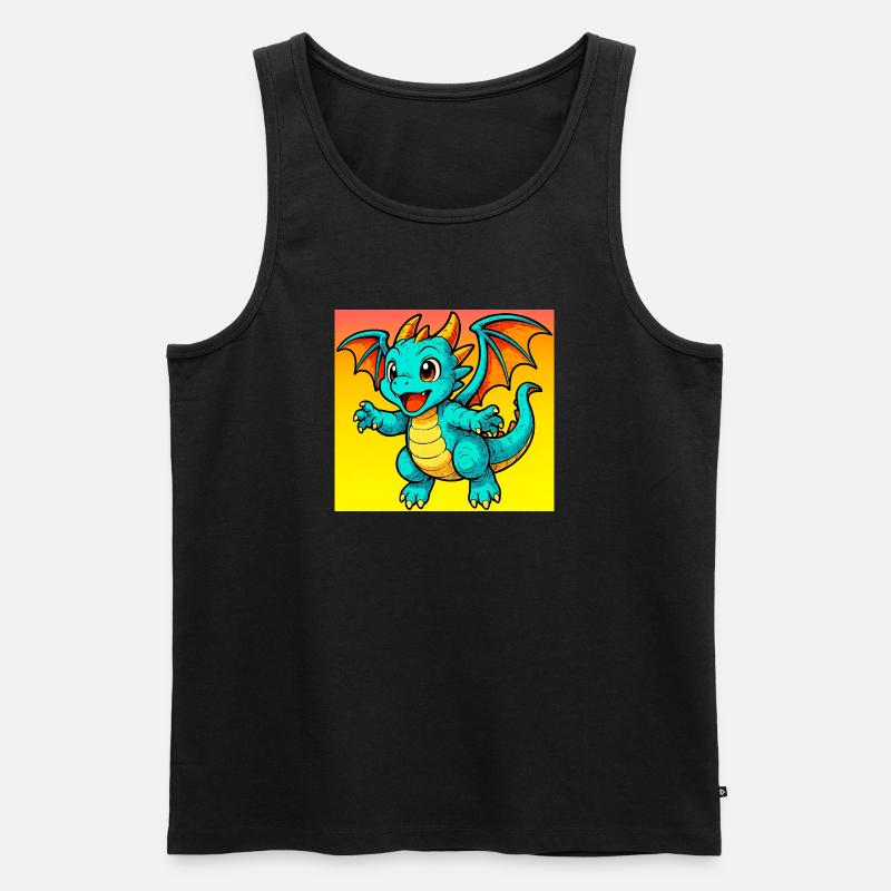 Drache - Männer Premium Bio Tank Top - Schwarz