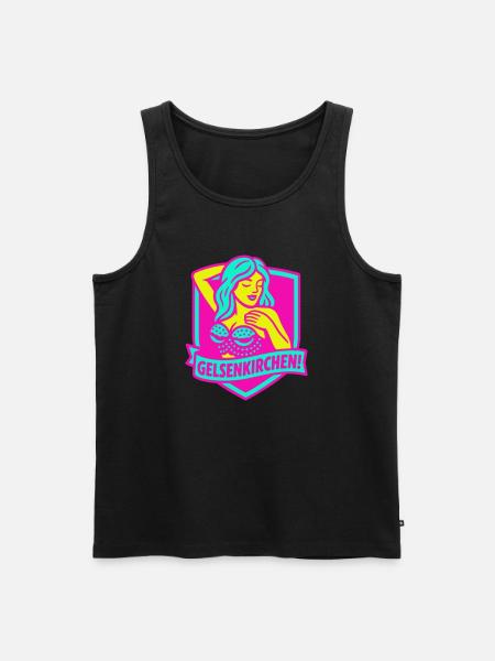 Gelsenkirchen Superstar in pink - Men's Premium Organic Tank Top - black