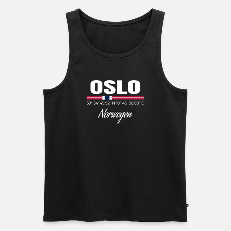 Oslo - Männer Premium Bio Tank Top - Schwarz