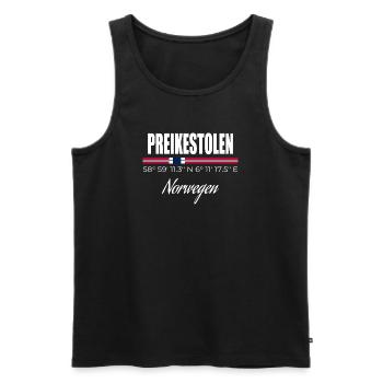 Preikestolen - Männer Premium Bio Tank Top - Schwarz - Vorne - Michal (187cm)