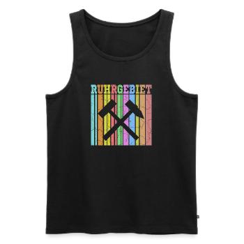 zeche ruhrgebiet - Männer Premium Bio Tank Top - Schwarz - Vorne - Michal (187cm)