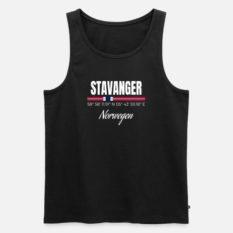 Stavanger - Männer Premium Bio Tank Top - Schwarz