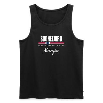 Sognefjord - Männer Premium Bio Tank Top - Schwarz - Vorne - Michal (187cm)