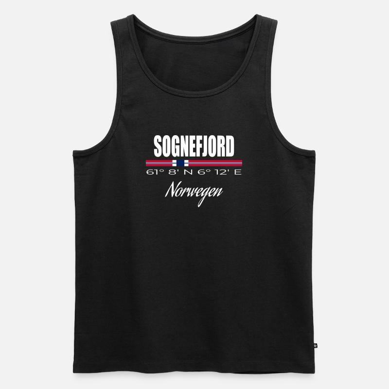 Sognefjord - Männer Premium Bio Tank Top - Schwarz