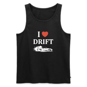 Leidenschaftliches Drift-Car-Design - Männer Premium Bio Tank Top - Schwarz - Vorne - Michal (187cm)