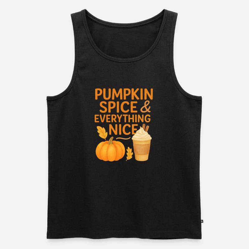 pumpkin spice and everything nice - Männer Premium Bio Tank Top - Schwarz
