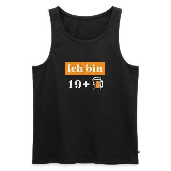 I'm 19 plus beer 20th birthday - Men's Premium Organic Tank Top - black - Front - AI Model Male 178 light (178cm)
