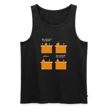 Katzenliebe, Humor und katzenartige Leidenschaft - Männer Premium Bio Tank Top - Schwarz - Vorne - AI Model Male 178 light (178cm)