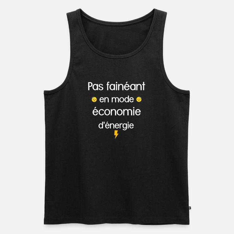 Energetischer und optimistischer Slogan - Männer Premium Bio Tank Top - Schwarz