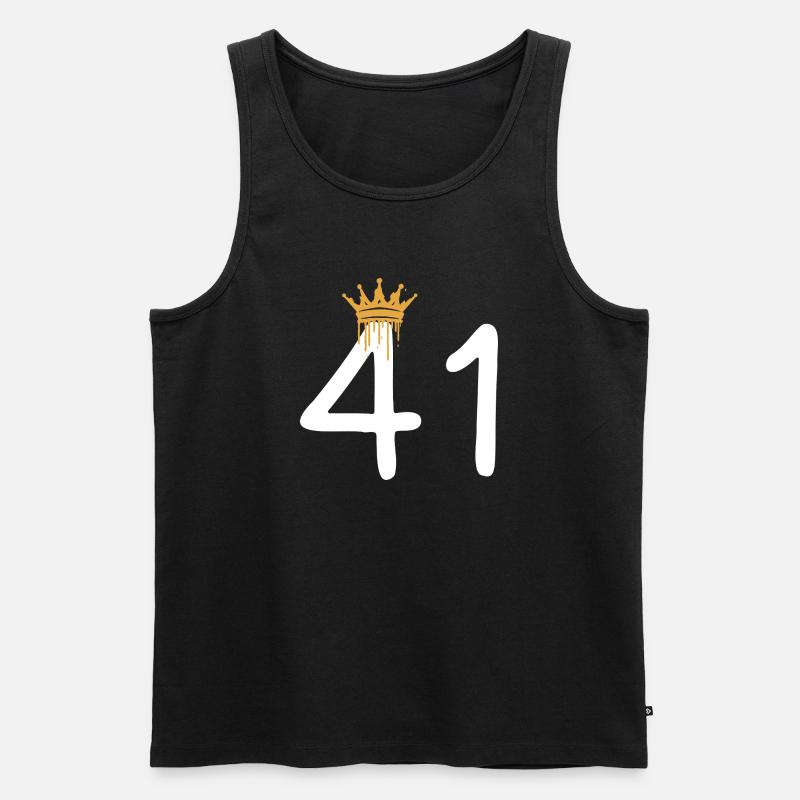 Königliche Graffiti-Nummer 41 - Männer Premium Bio Tank Top - Schwarz
