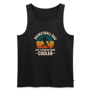 Basketball Dad Retro Style Tee - Débardeur bio Premium Homme - noir - Devant - AI Model Male 178 light (178cm)